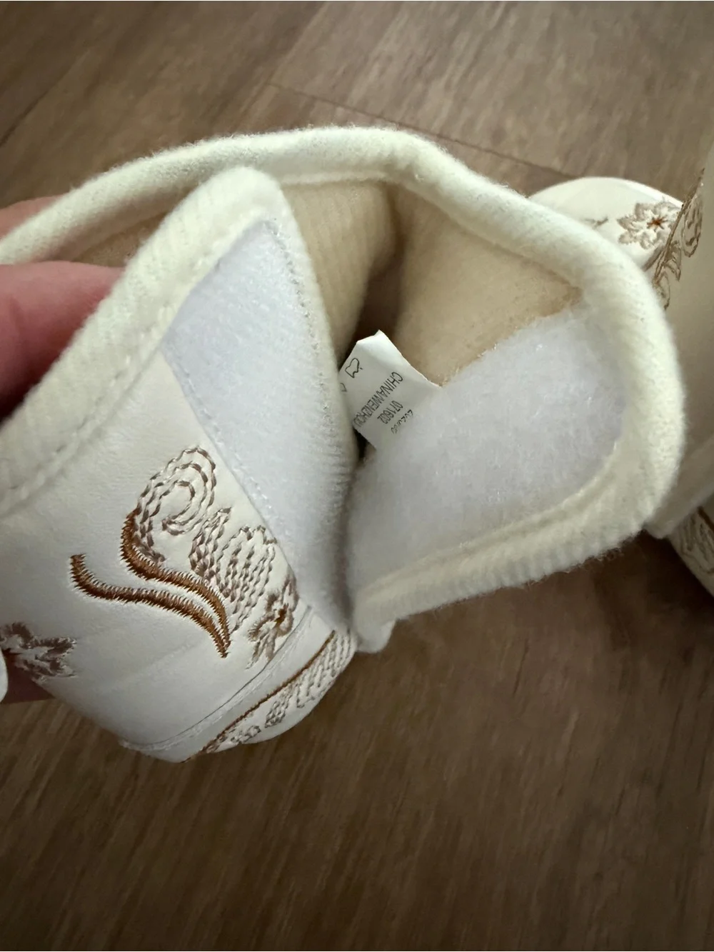 Cream Embroidered Baby Western Booties 6-12months